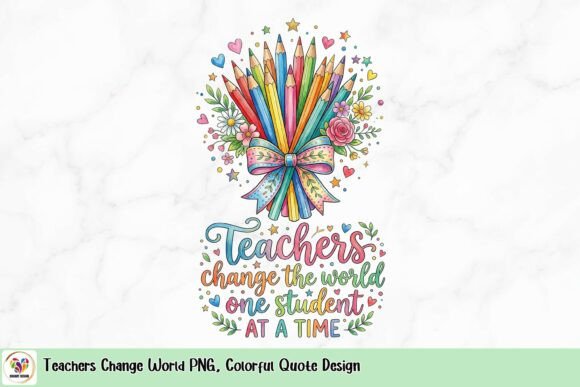 Celebrate Educators with This Vibrant Teachers Change World Design