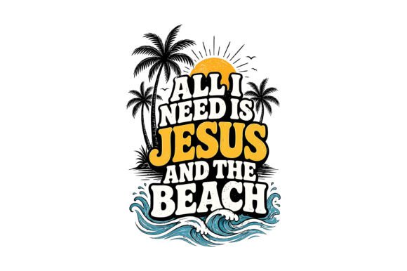 Embrace Coastal Spirituality with Jesus and Beach Summer Design