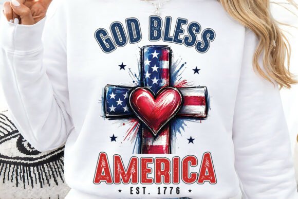 Faith Freedom USA Cross T-Shirt Design: Bold Graphics for Purpose-Driven Brands