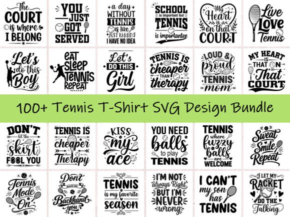 Game, Set, Match: Elevate Your Apparel with 100+ Tennis SVGs