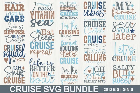 Set Sail with the Ultimate Cruise SVG Bundle for Creators