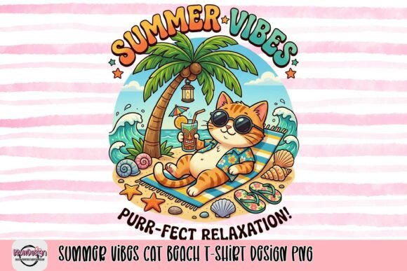 Summer Vibes Cat Beach Design: Your Go-To for Fun Merch