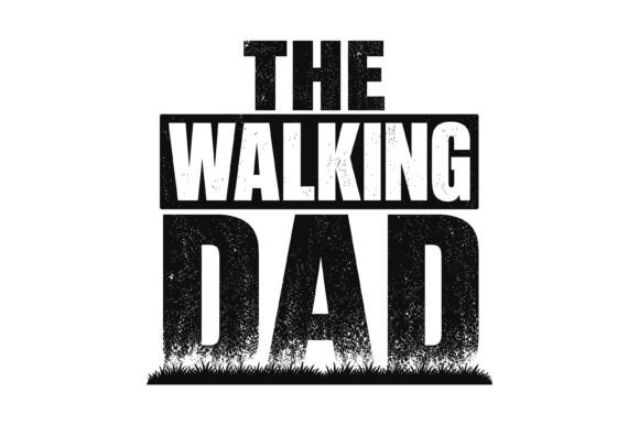 The Walking Dad Typography Design: A Vintage Parody Font for Family Humor